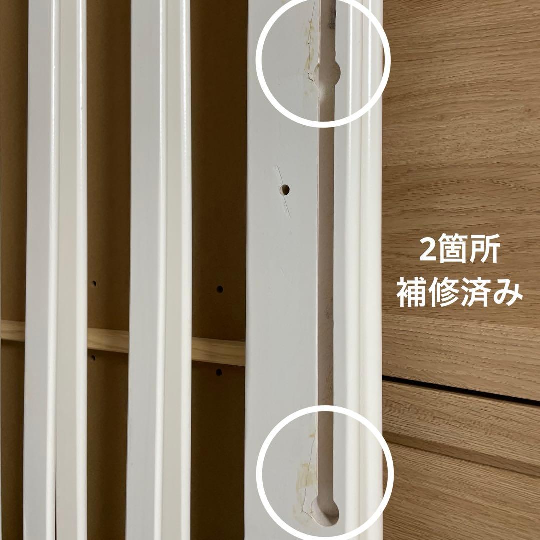 【カトージ】ベビーベッド/ホワイト/木製/ハイタイプ/説明書付き