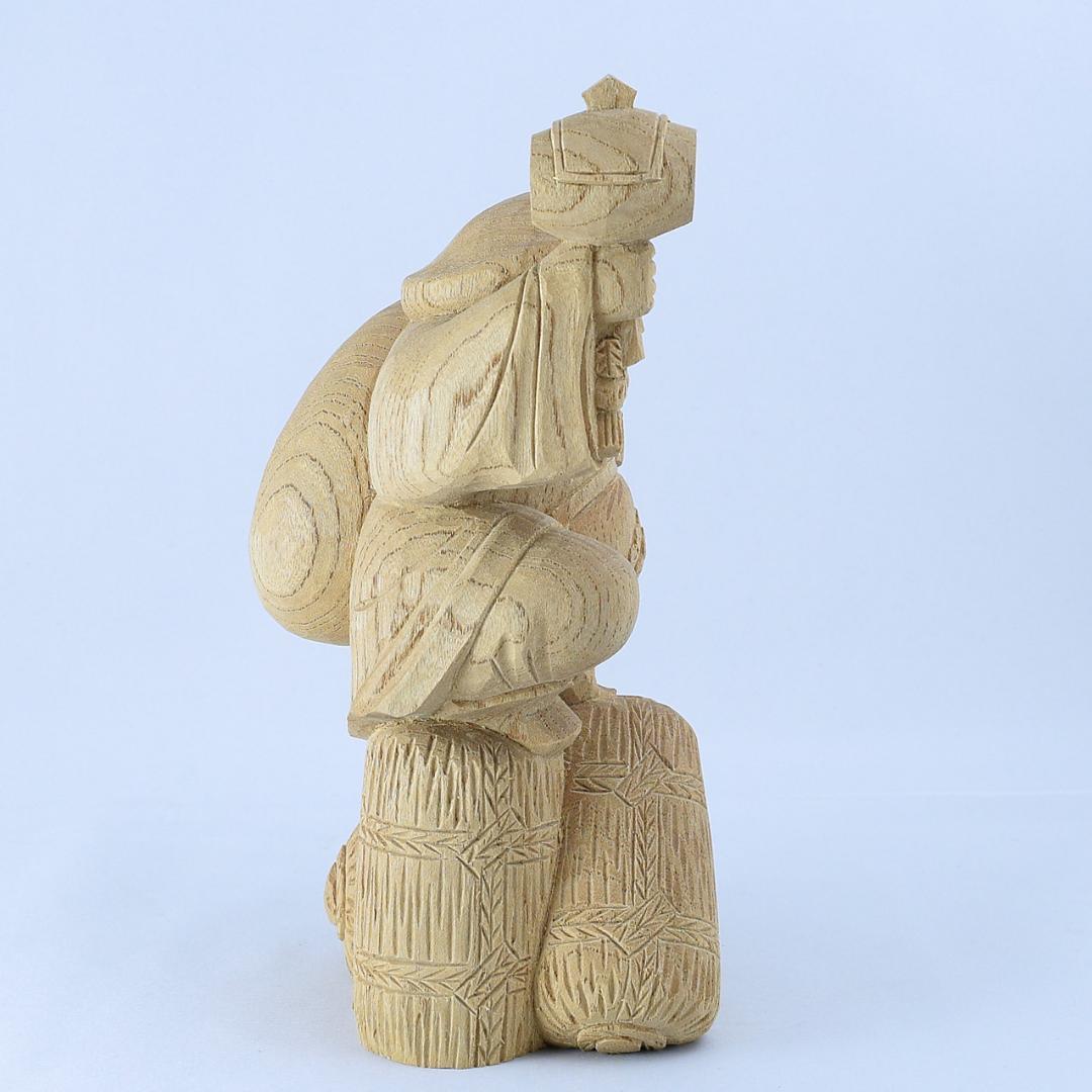 欅　三俵大黒　20ｃｍ　仏像 #014