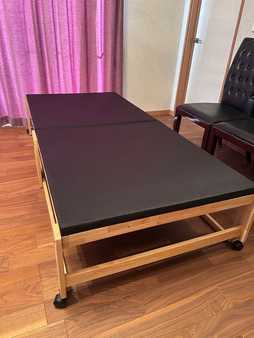 中井木工　折りたたみベッド シングル　ブラック畳