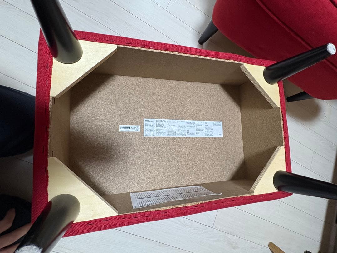 【大阪】IKEA STRANDMON ストランドモン ソファ　オットマン付き　赤