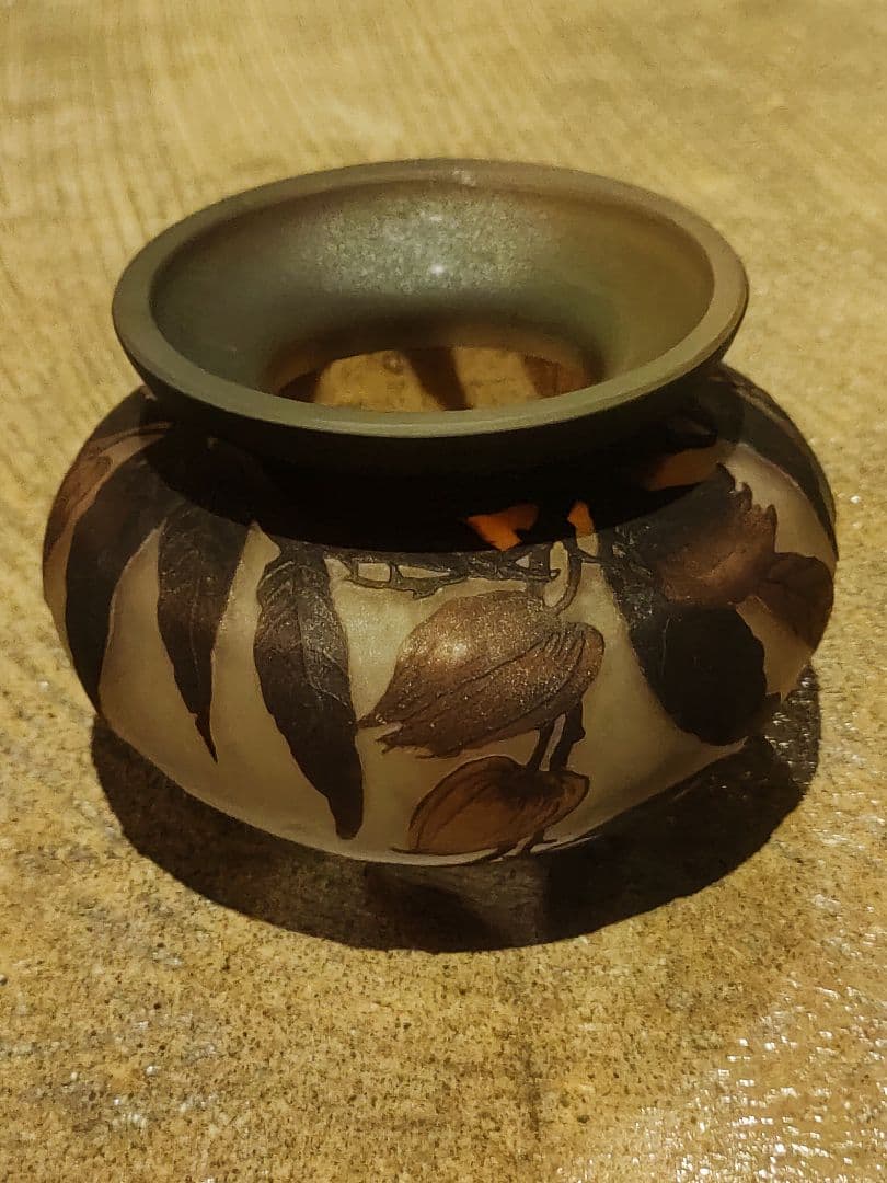 ★専用【希少】エミールガレ Emile Galle クレマチス紋花器 花瓶 小壺