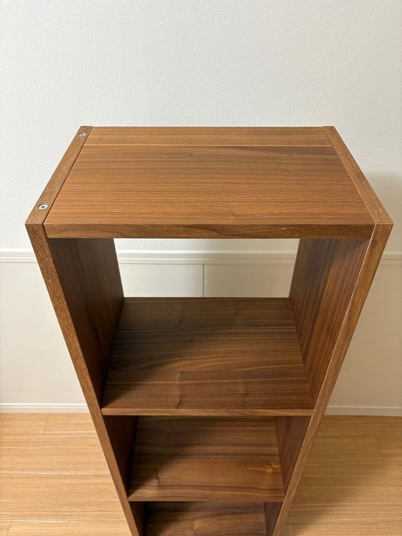 無印良品 スタッキングシェルフ・3段・ウォールナット材