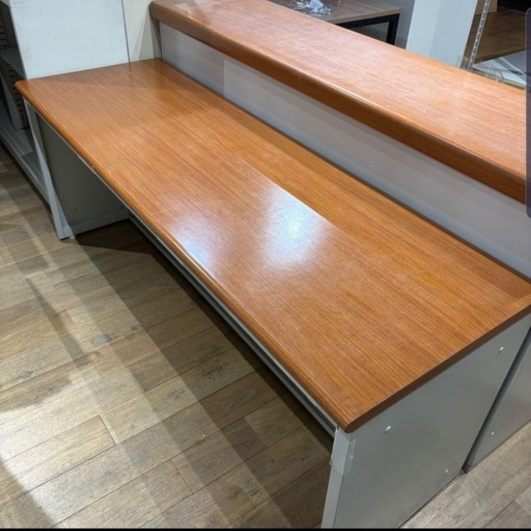 引き取り限定 ローカウンター 木天板 カウンター オフィスデスク 事務用品