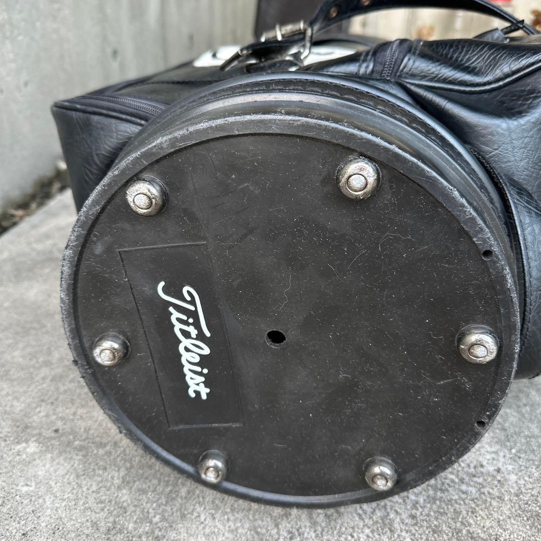 Titleist キャディバッグ ブラック/ホワイト革