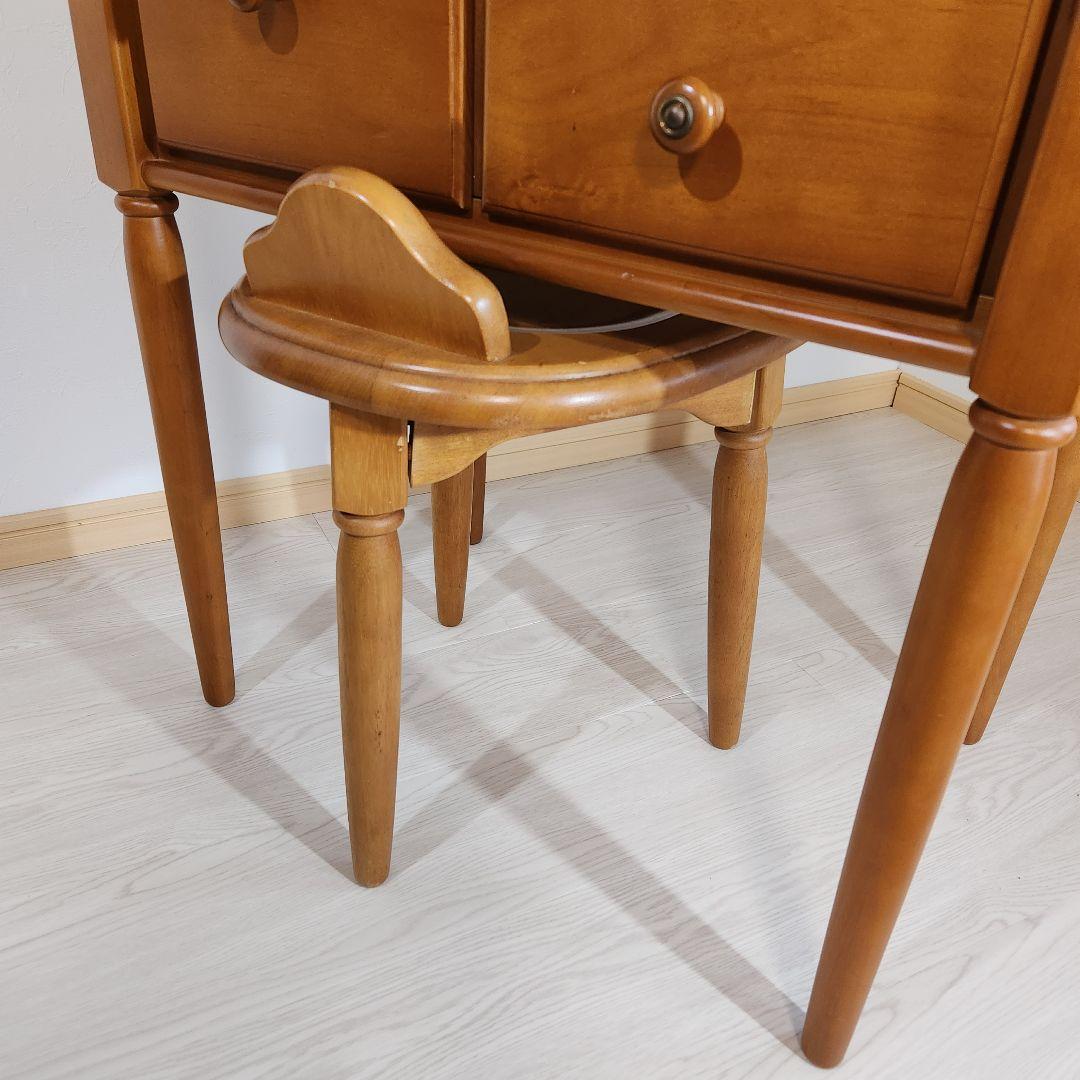 マルニ木工 maruni アンティーク ドレッサー 鏡台 椅子付き 本州送料込み