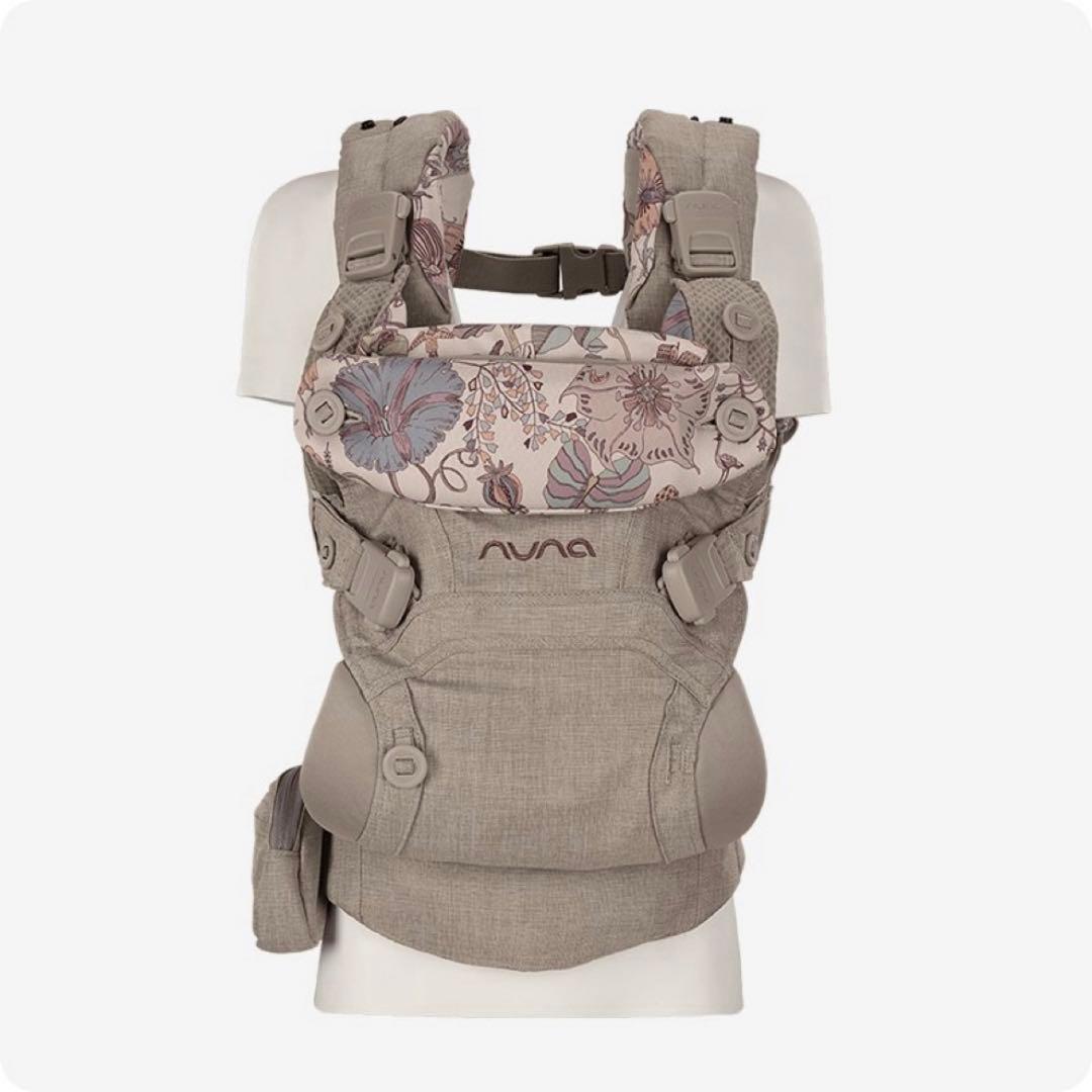 nuna 抱っこ紐 グレー 花柄