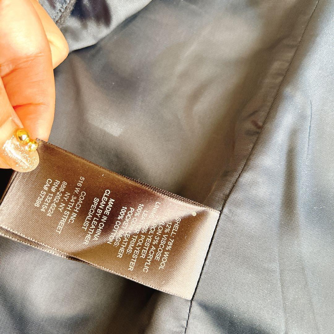 COACH ネイビー ダッフルコート コーチ ネイビーブルー