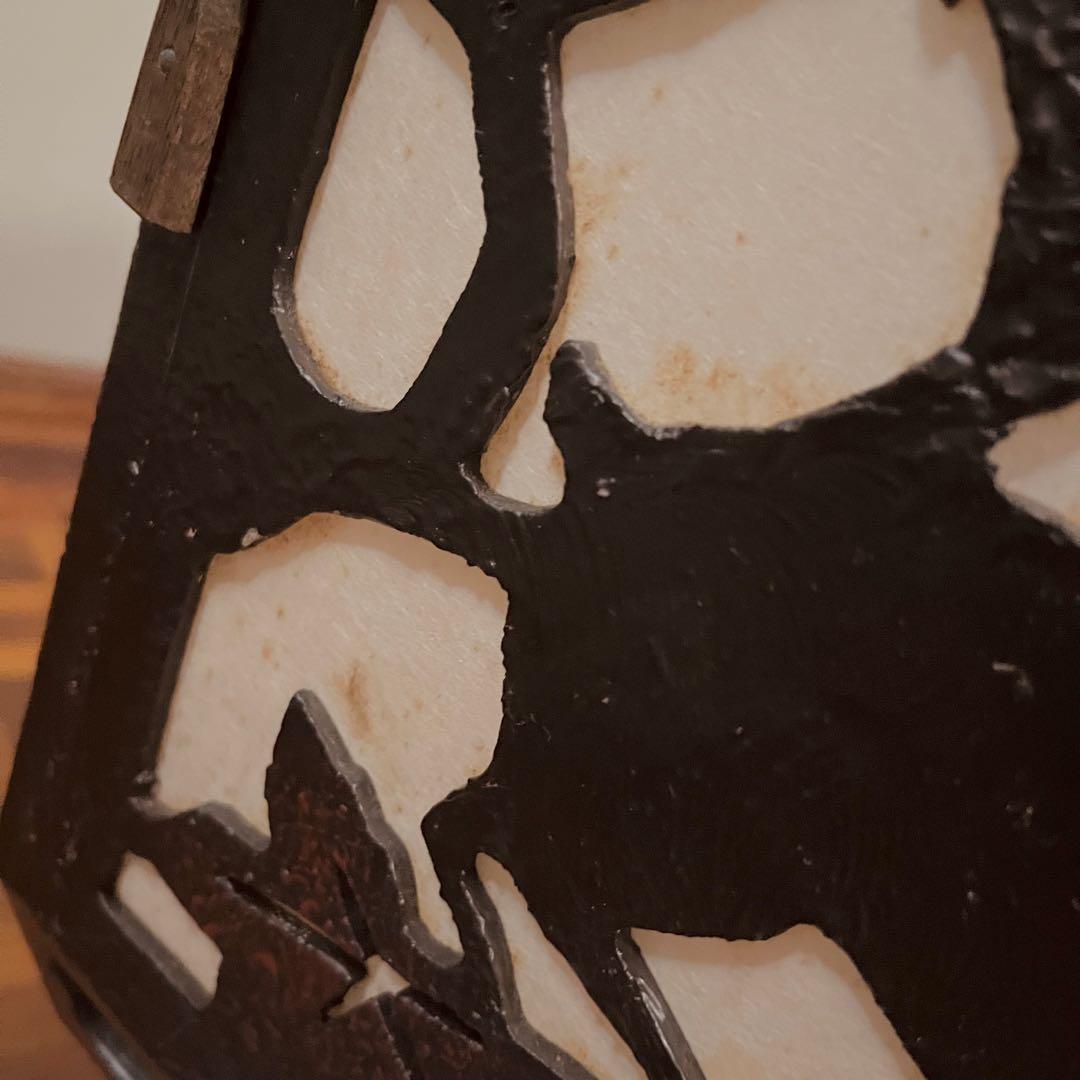 置行灯 フロアランプ 鹿と紅葉 和風照明 古小物 古道具 アンティーク 骨董