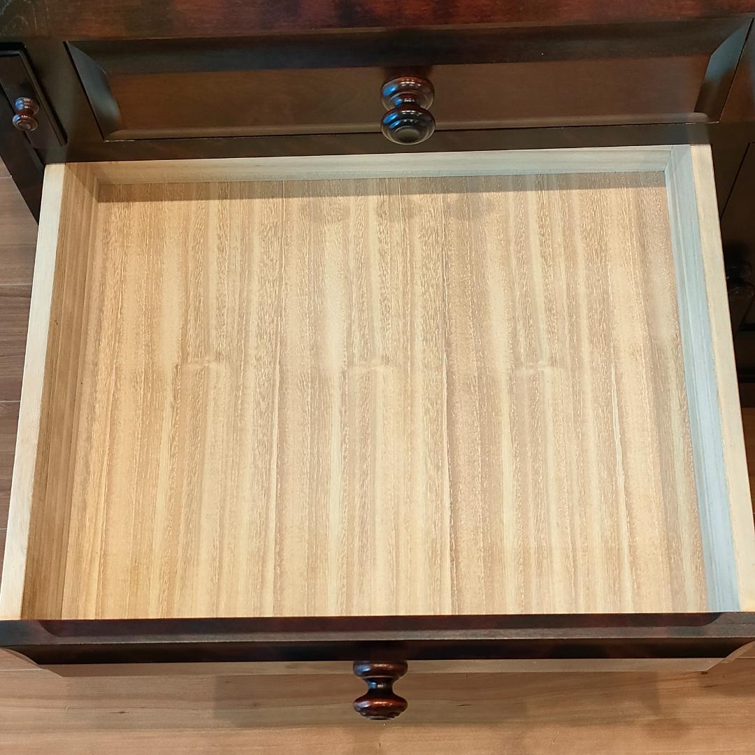 北海道民芸　ライディングビュロー　デスク　樺材　コンセント付き