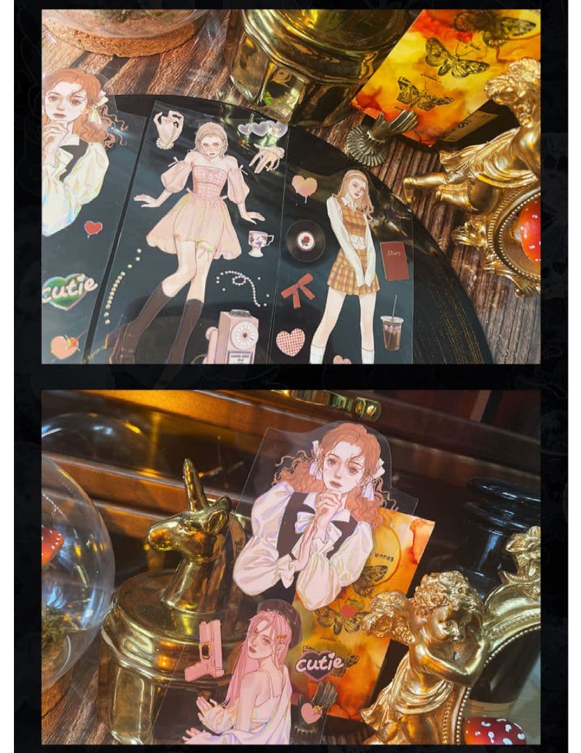 ✩再販✩J653＃SEER B·诺(玫瑰金)切売り海外人物マステ女の子