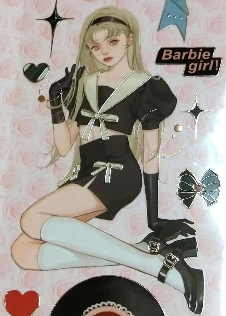 ✩再販✩J653＃SEER B·诺(玫瑰金)切売り海外人物マステ女の子