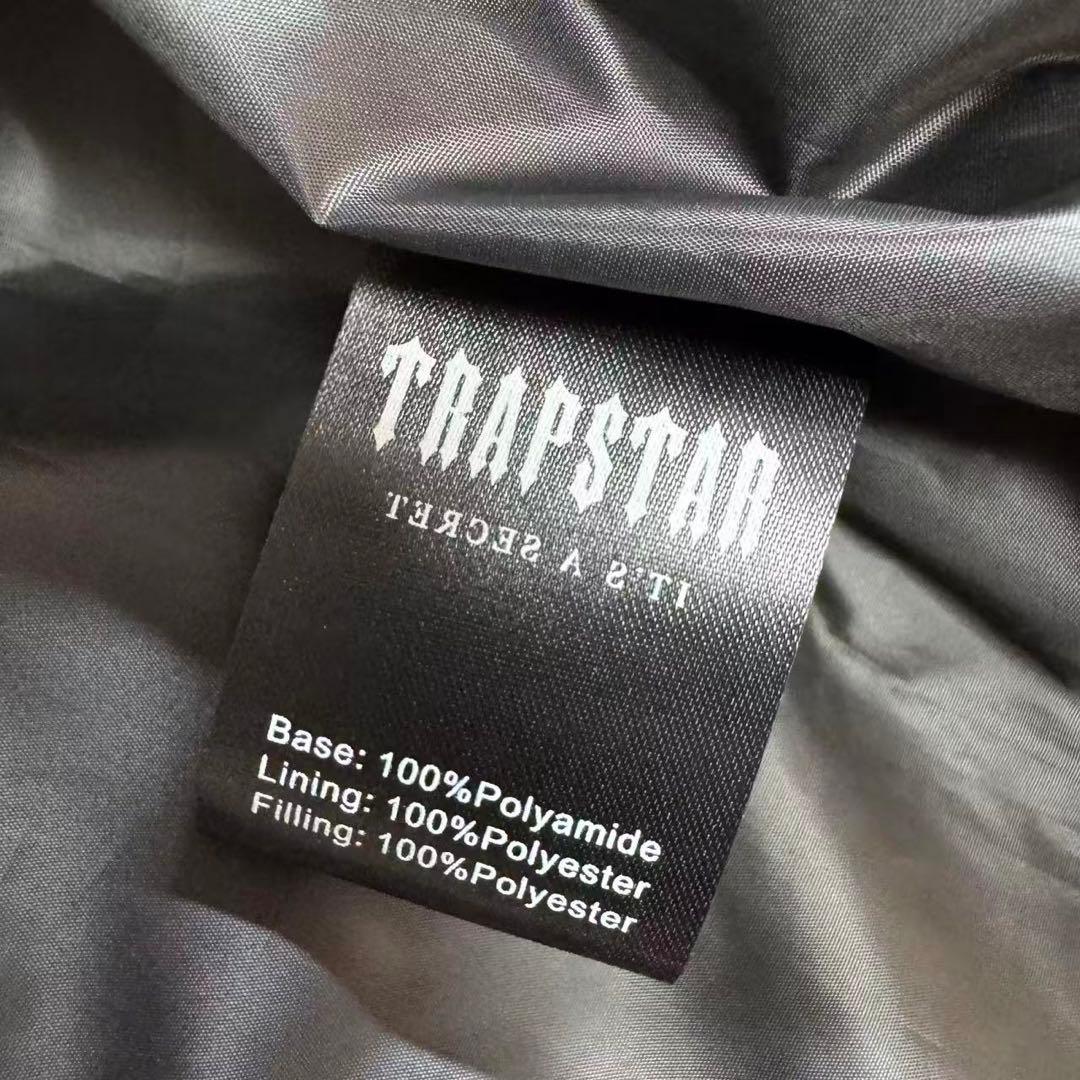 新品 TRAPSTAR 光沢ブラック ダウンジャケット Sサイズ u