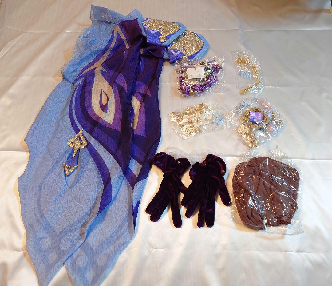 原神　刻晴　Lサイズ　未使用品　​喵屋小铺　コスプレ　ウィッグ付