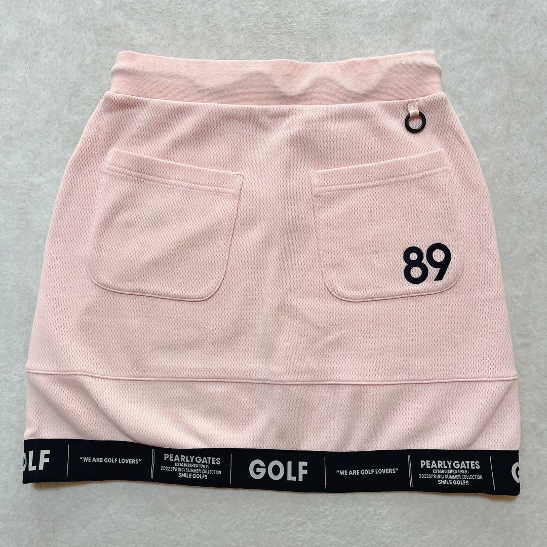 極美品　パーリーゲイツ　近年　2022　セットアップ　ハニカムWフェィス　ピンク