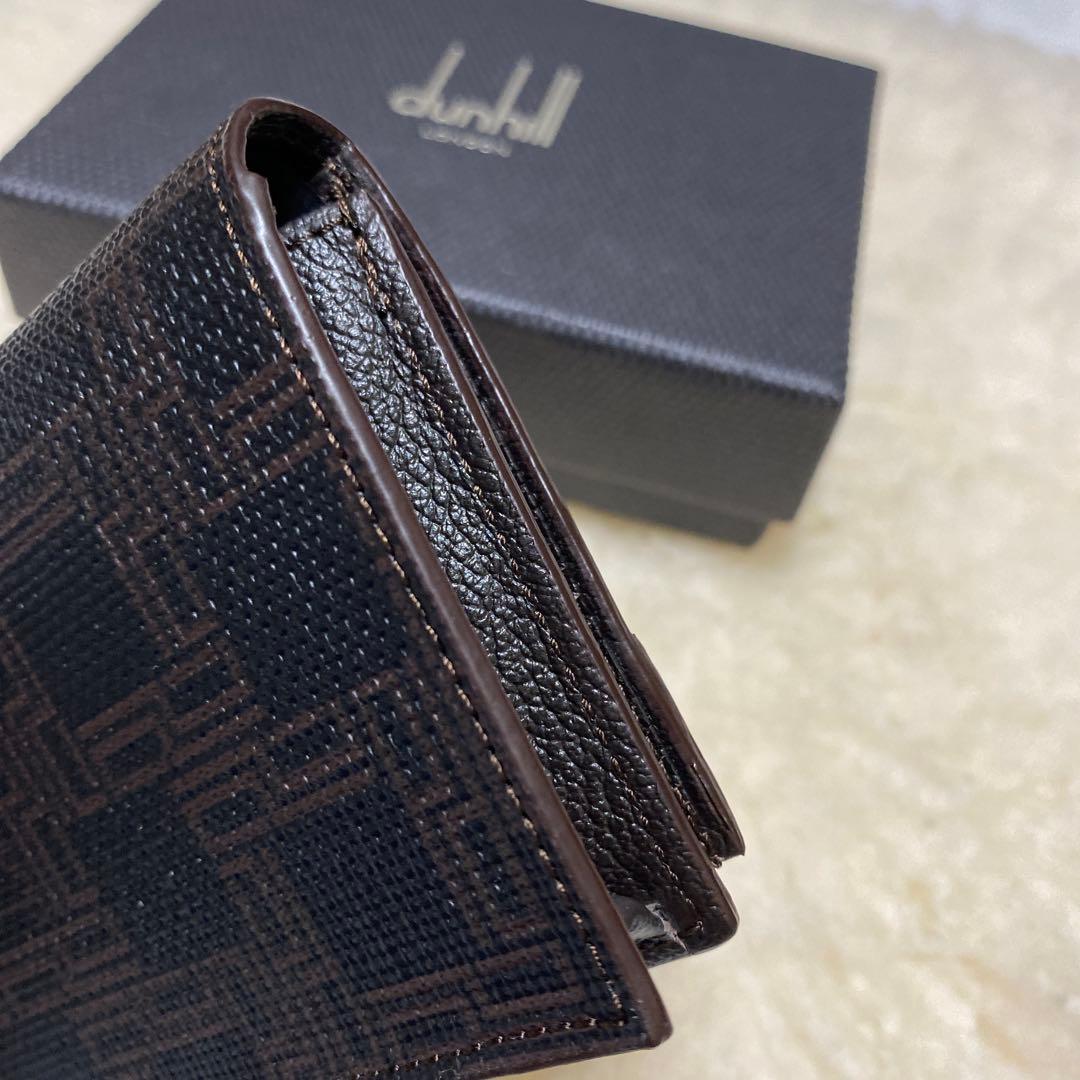 未使用　ダンヒル　dunhill　名刺入れ　カードケース　ブラウン　PVCレザー