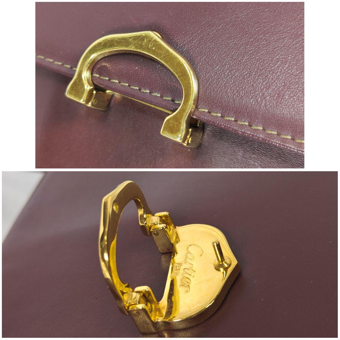 【美品】 カルティエ フラップ ショルダーバッグ Cホック 保存袋付