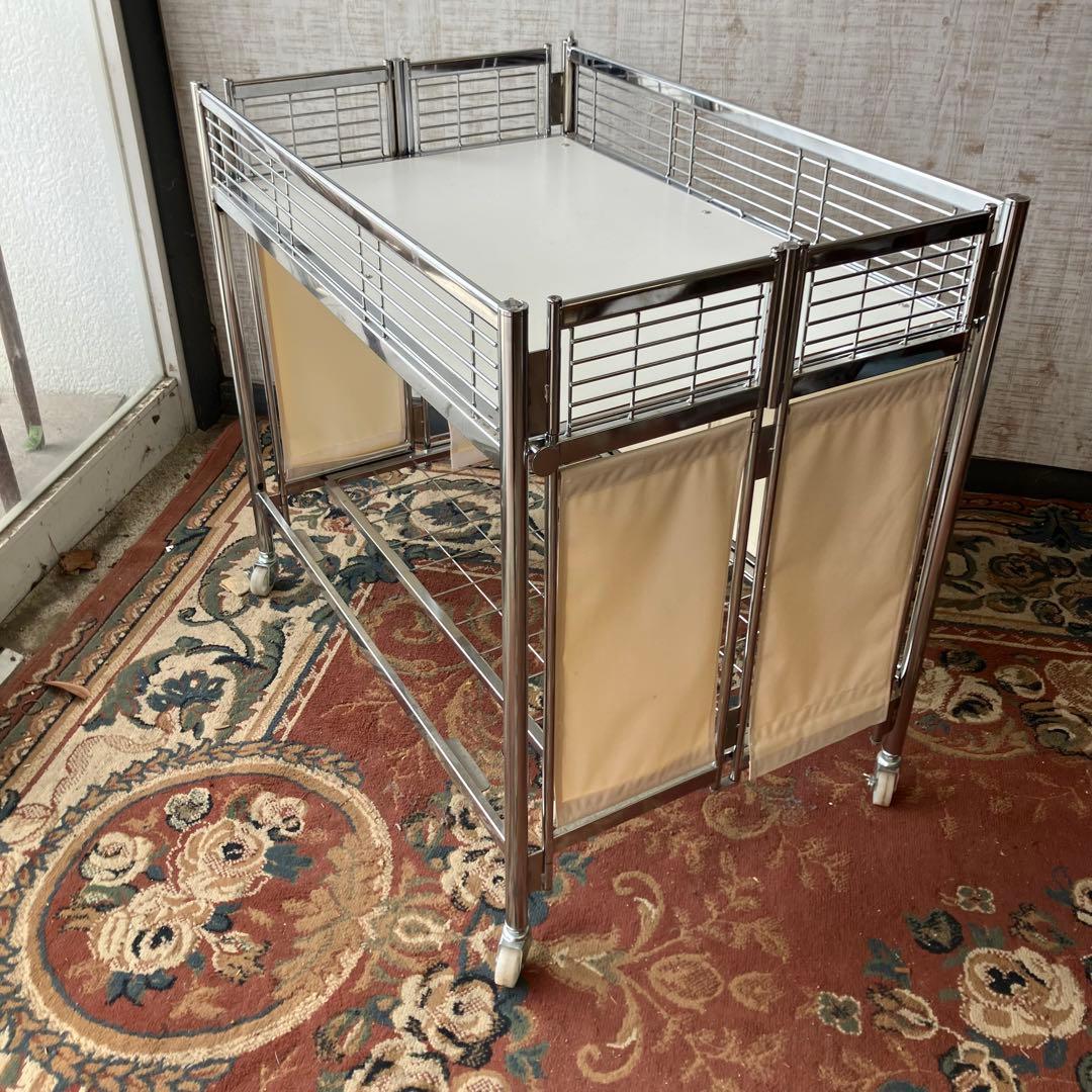 店舗什器 中折れ式ワゴン W900 店舗用品 陳列什器 販売ワゴン セールワゴン