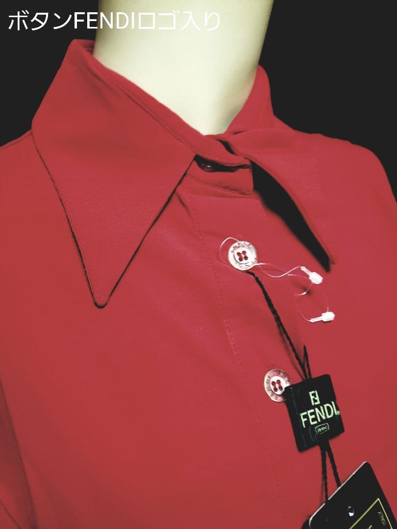 新品タグ付き■FENDI スポーツ半袖シャツ レッド