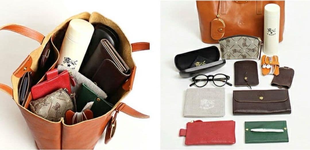 ⚠専用 イルビゾンテ IL BISONTE トートバッグ 革 ミラーチャーム付