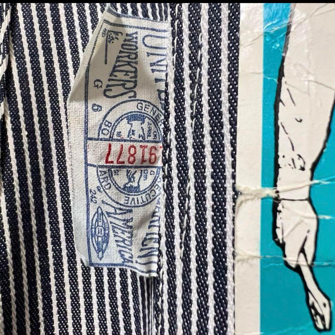 70s DEAD STOCK sears オーバーオール ヒッコリーストライプ