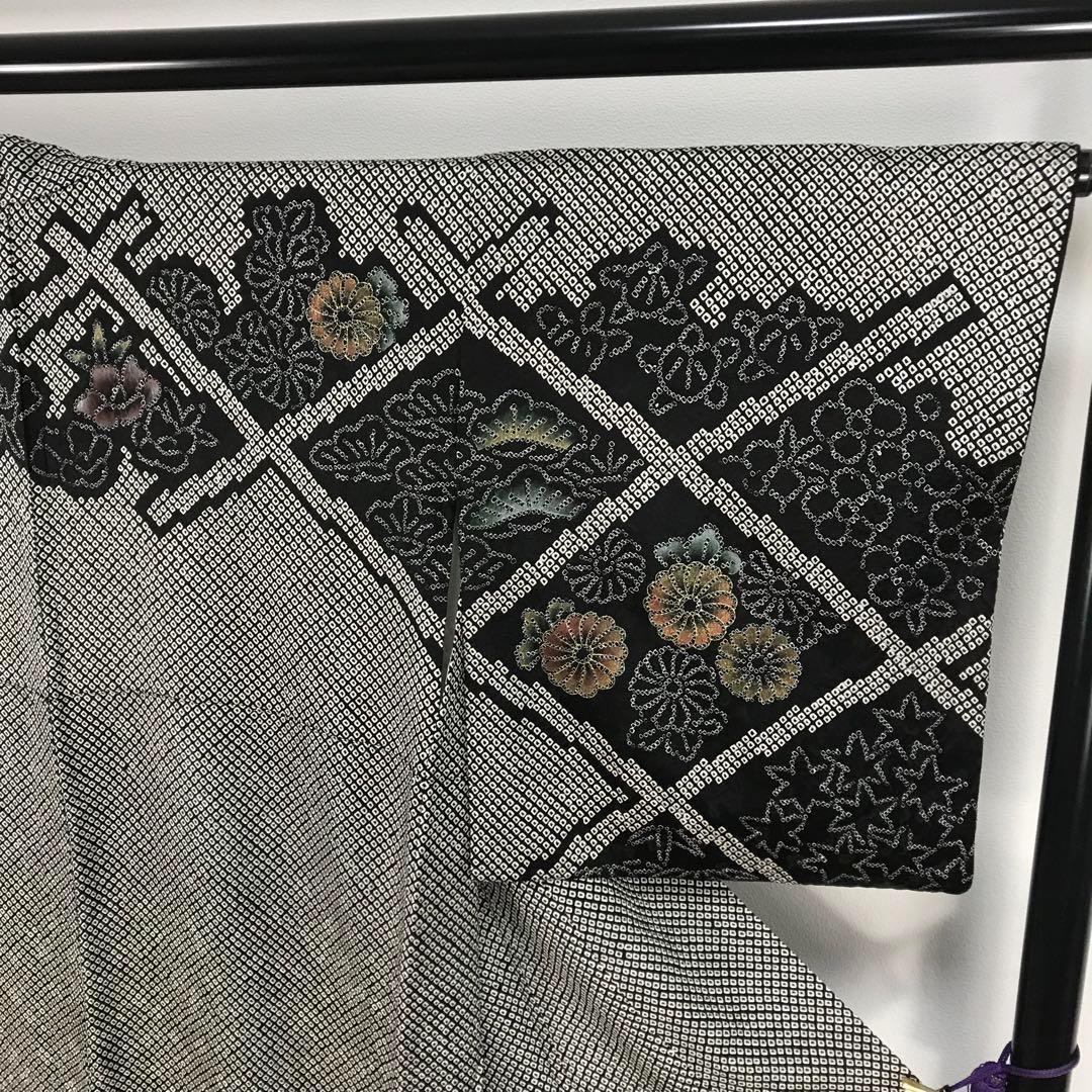 ZF-1082 訪問着 総絞り 金彩 金箔 逸品 高級 上質 正絹 袷 広衿