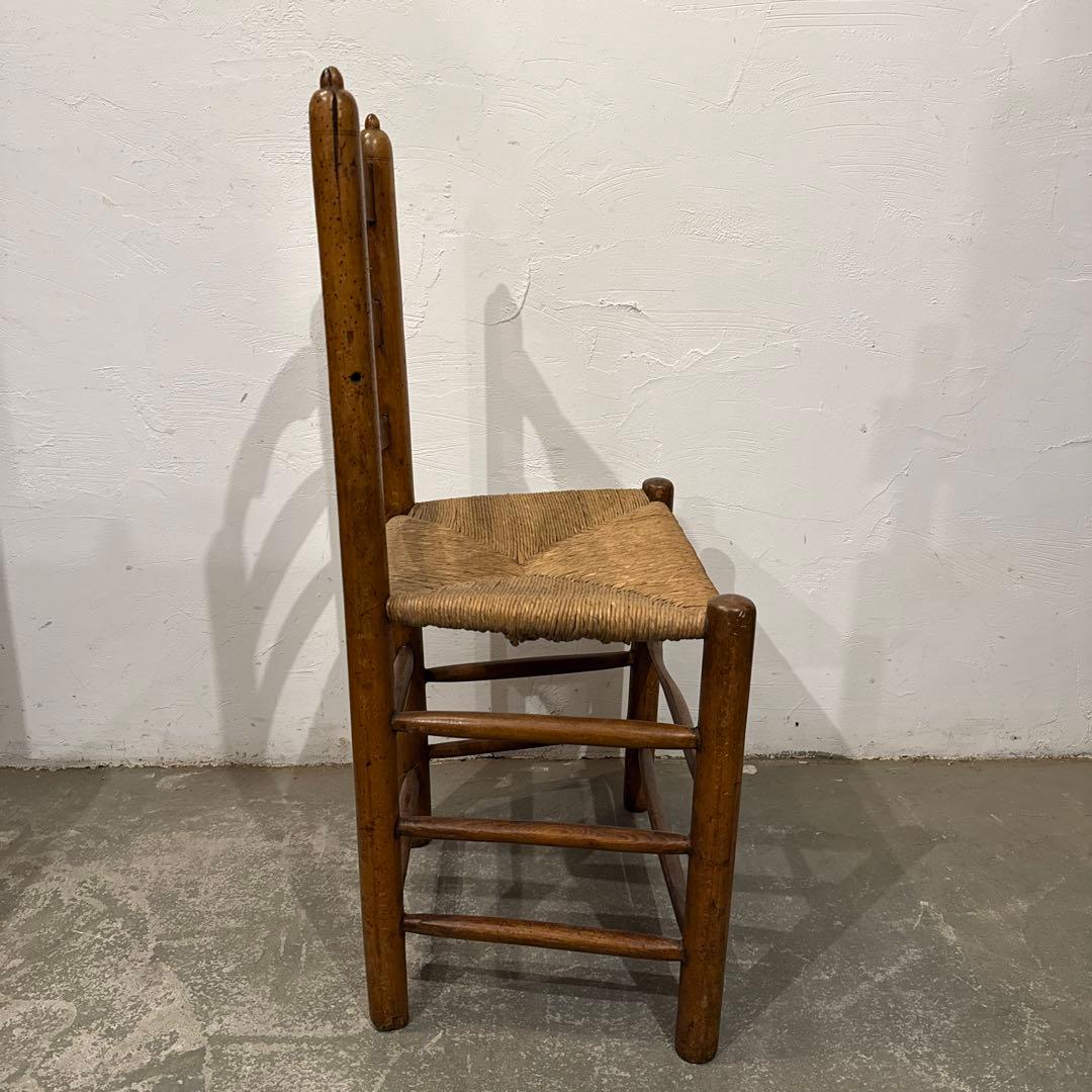 ヴィンテージ　ダイニングチェア　カフェチェア　藁座面　1