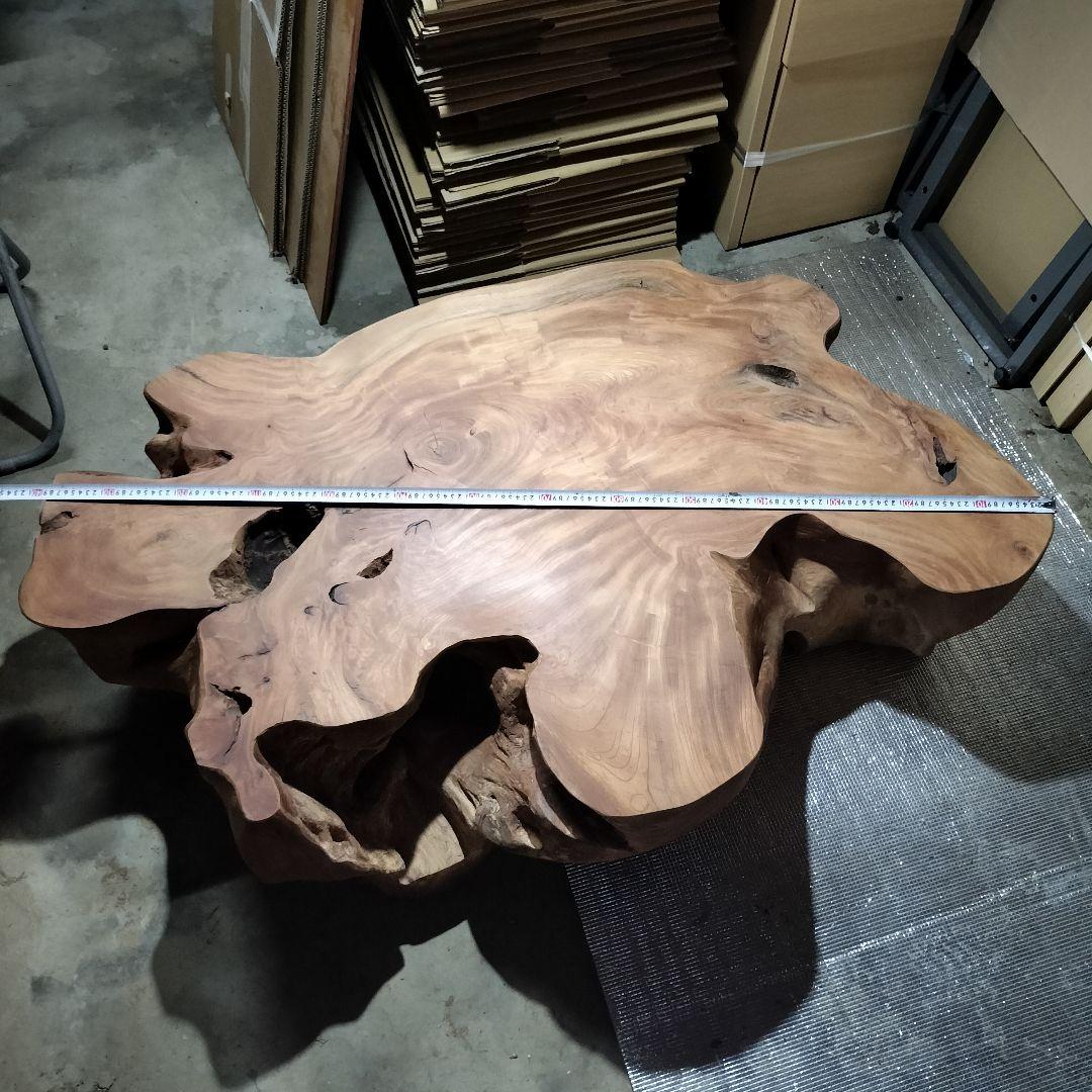 希少な一枚板★佐渡のけやき無垢材ローテーブル