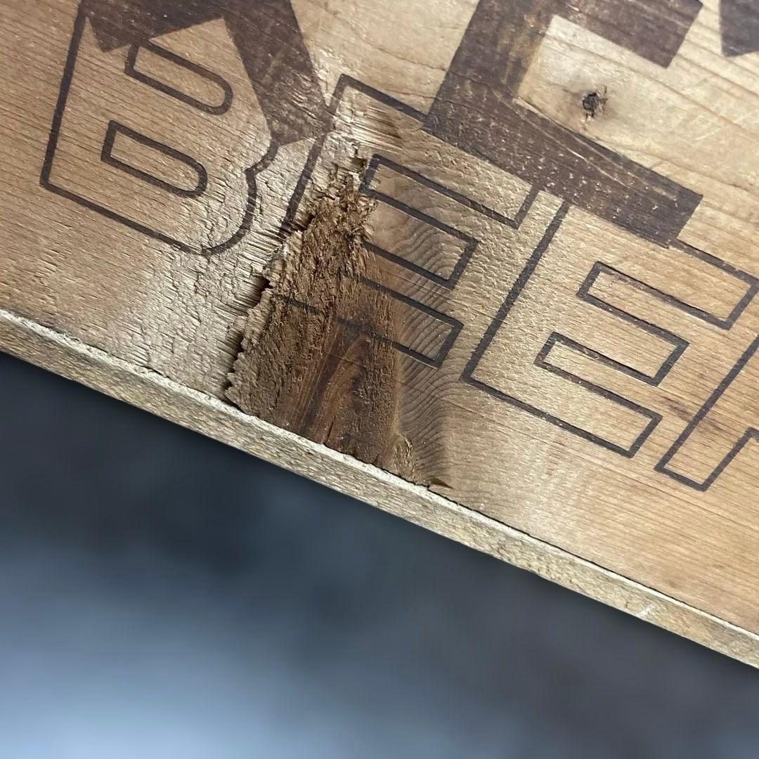 YEBISU アンティーク　 ヴィンテージ 刻印蓋付き　木箱　巴里万博記念ケース