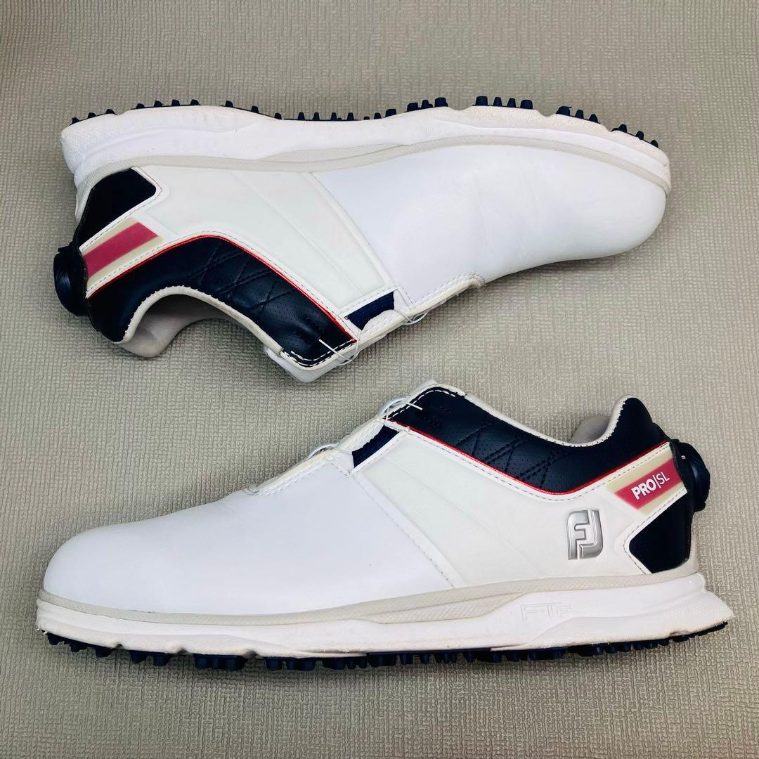 【美品】FOOT JOY 24.5cmフットジョイ スパイクレス　バックBOA