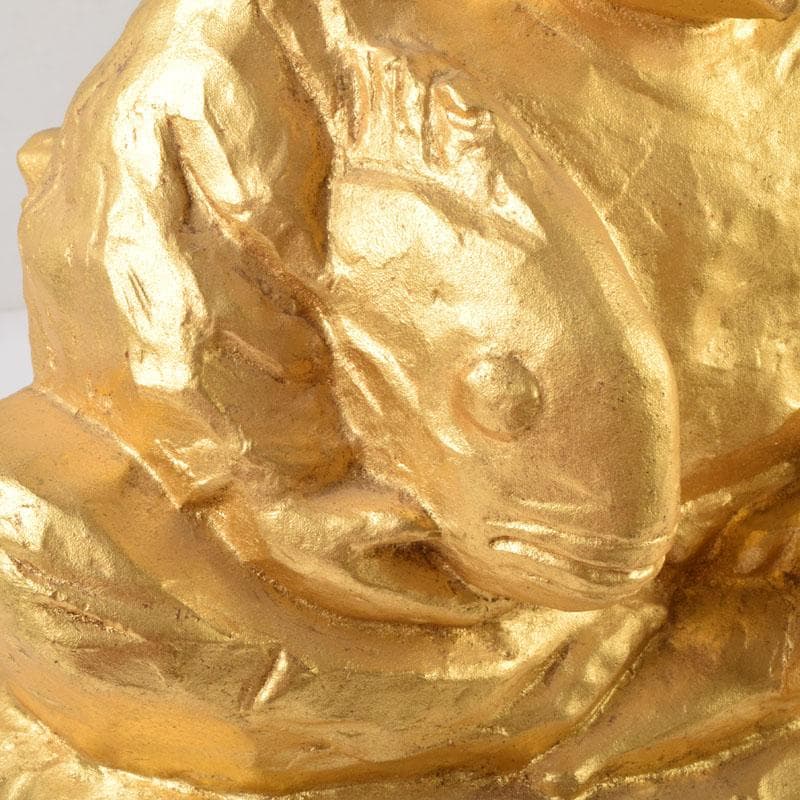 北村治禧作　古銅鍍金　福寿恵比寿像　限定130/400　共箱　M　8589A