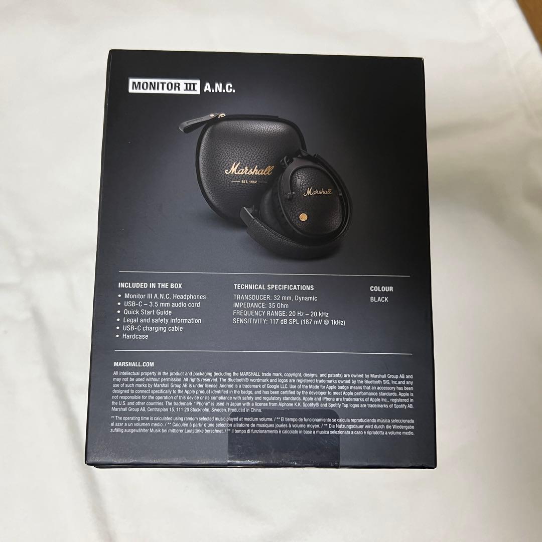 Marshall Monitor III A.N.C. ワイヤレス ヘッドホン