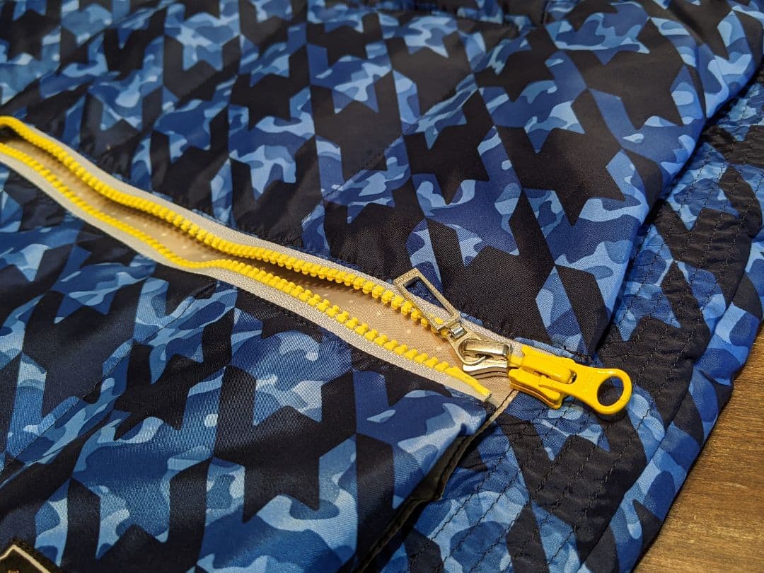 KAPPA GOLF　ダウンベスト　カッパ　総柄　フード　パーカー　ジャケット