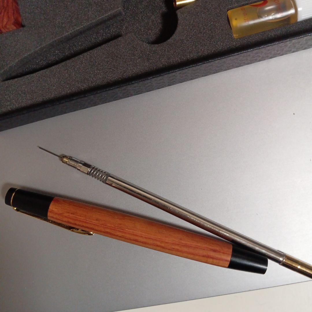 野原工芸　チューリップウッド　シャープペンシル　シャーペン　固定式口金つき