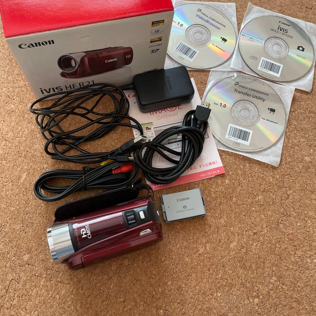 ビデオカメラ Canon iVIS HF R21 RED