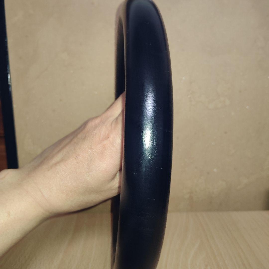 当時物3スポークフェラーリ レザー ステアリングホイール30パイ