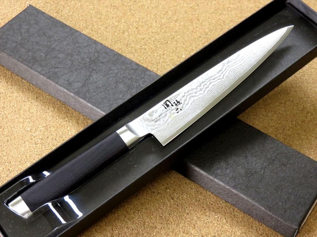 関の刃物 ペティナイフ 150mm 貝印 関孫六 ダマスカス ステンレス材 包丁