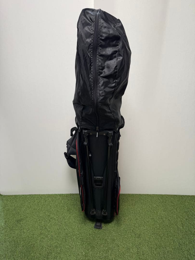 TaylorMade スタンドバッグ 黒赤 キャディバッグ ゴルフ スリムタイプ
