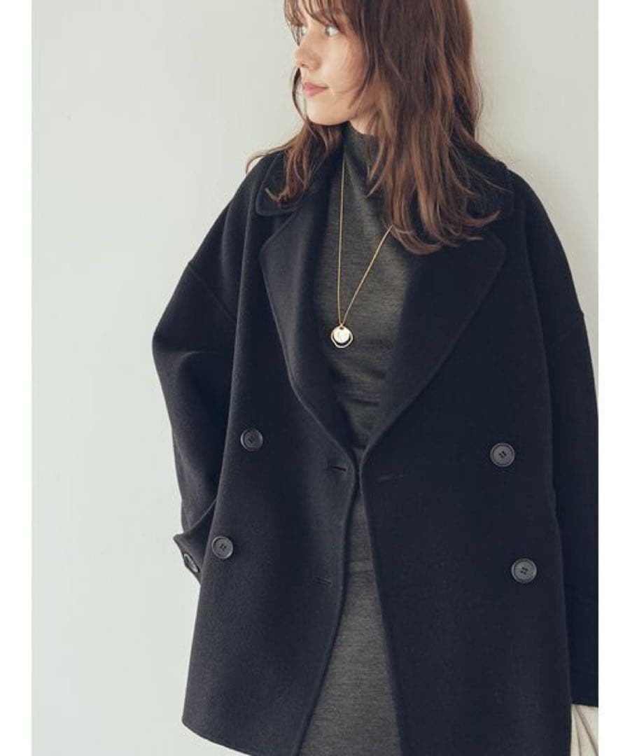 《新品タグ付き》ミラオーウェン woolコクーンシルエットピーコート