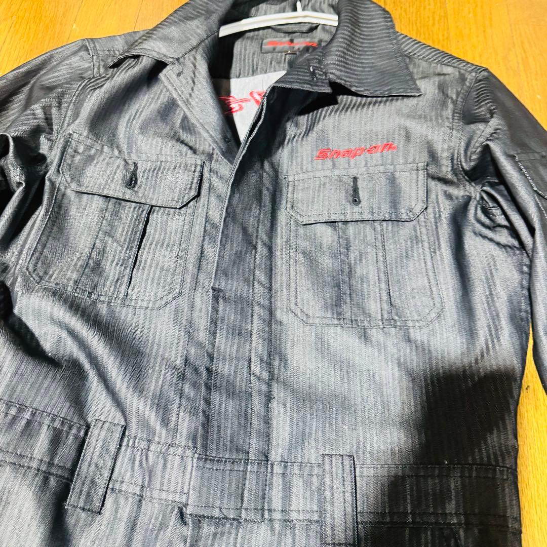 値下げ⭐︎Snap-on ストライプ オーバーオール