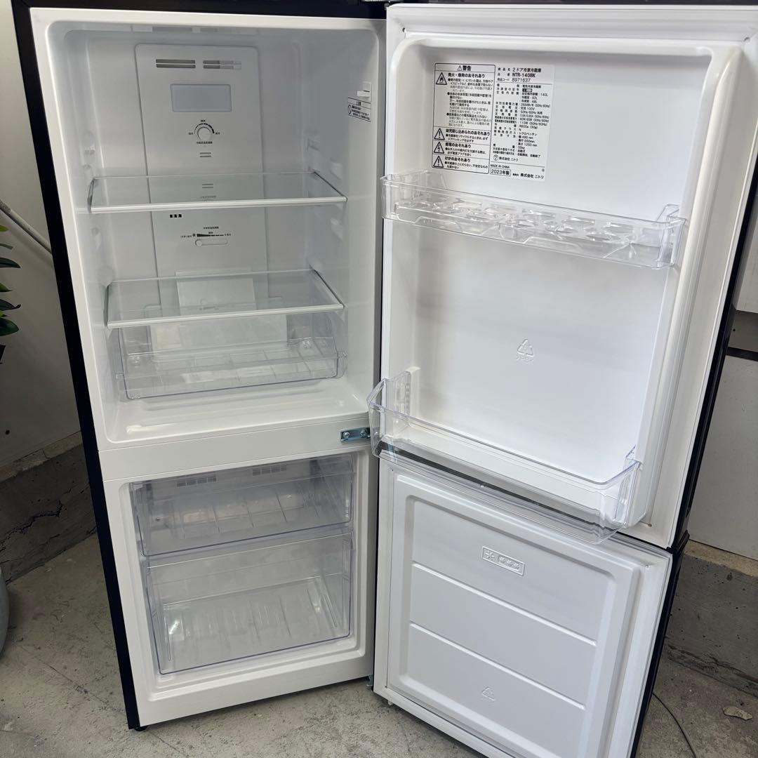 ニトリ 2ドア冷凍冷蔵庫 2023年製 140L ブラック NTR-140BK