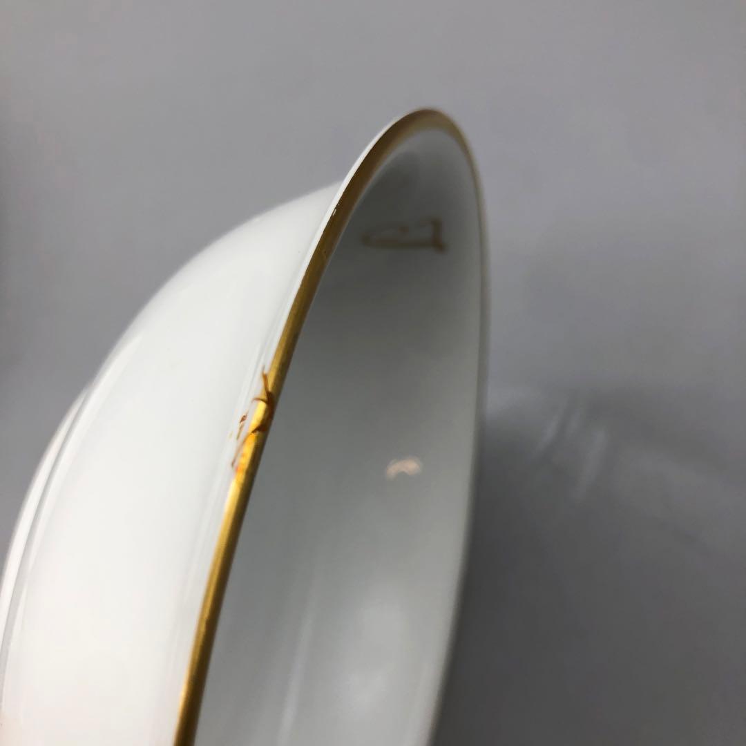 オークラ大倉陶園ゴールドラインイニシャルTカップソーサーボウル高台皿アンティーク