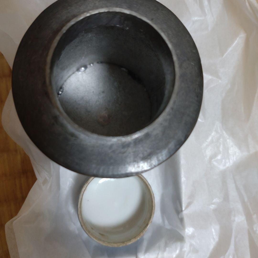 錫　唐物茶入　古錫