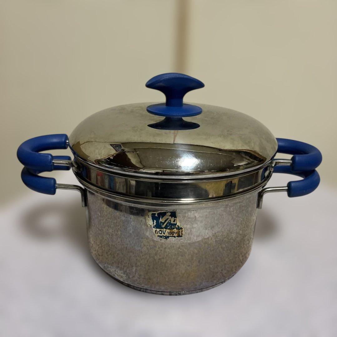 クロワッサン保温調理鍋ブルーグラス20cm&19cm