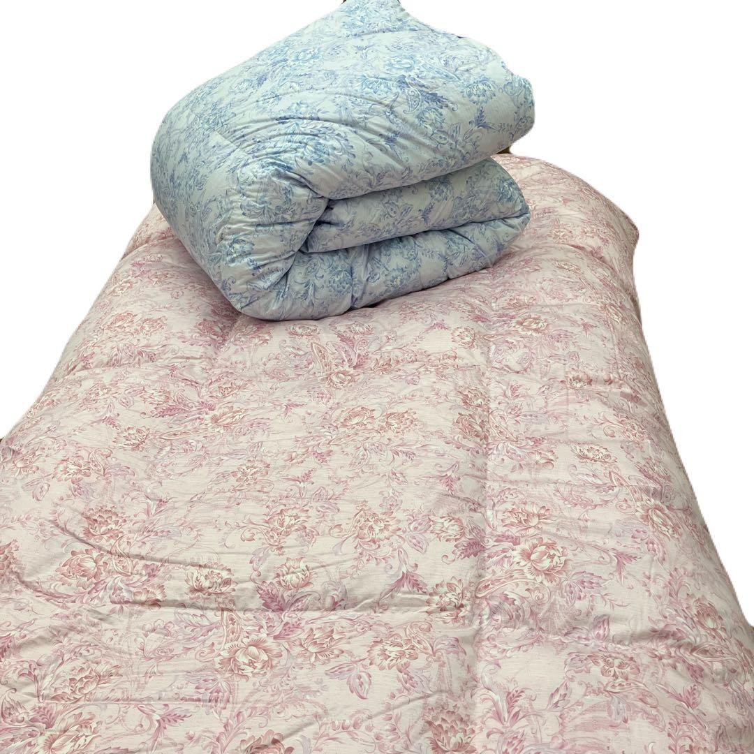 新品　シングルサイズ　羽毛掛け布団　羽毛ふとん　羽毛掛ふとん　羽毛布団　ピンク