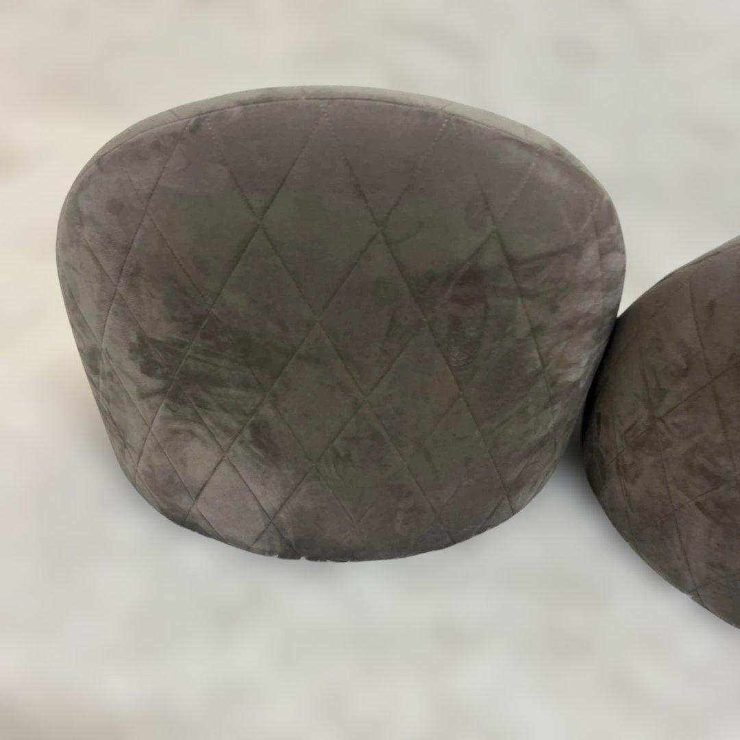 【美品】2個セット　LOWYA ローソファ　座椅子　コンパクト　ベルベット調