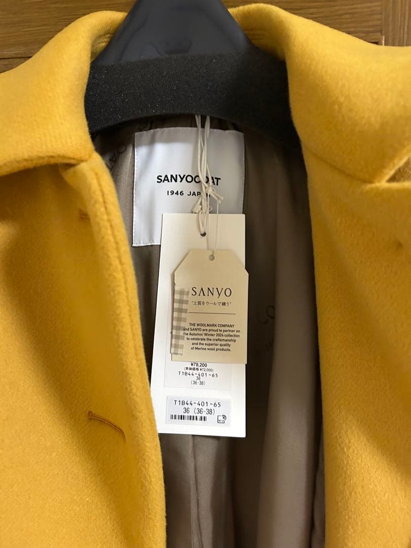 【新品タグ付】SANYOCOATエアージーロンラム ショートコート