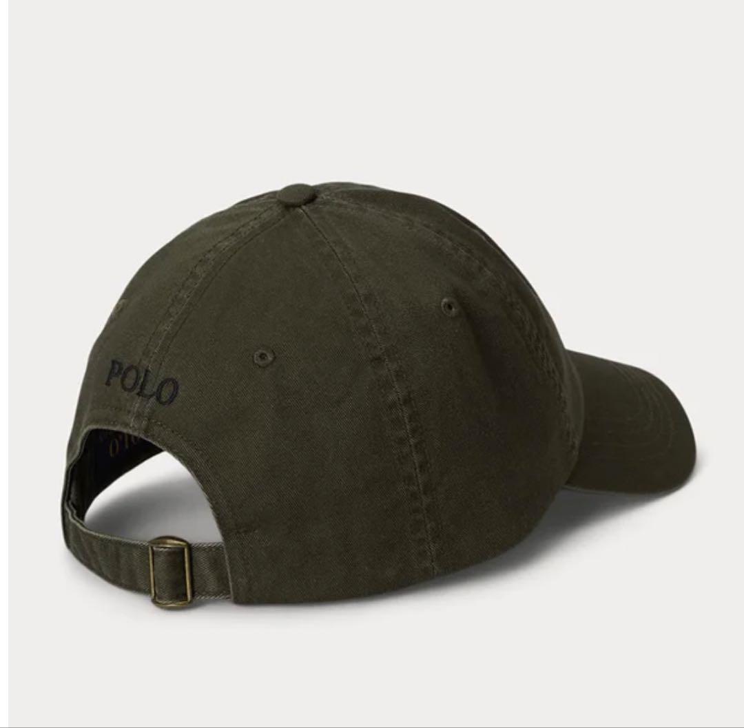 Poloラルフローレン刺繍ロゴ コットンキャップ オリーブ カーキ 新品未使用