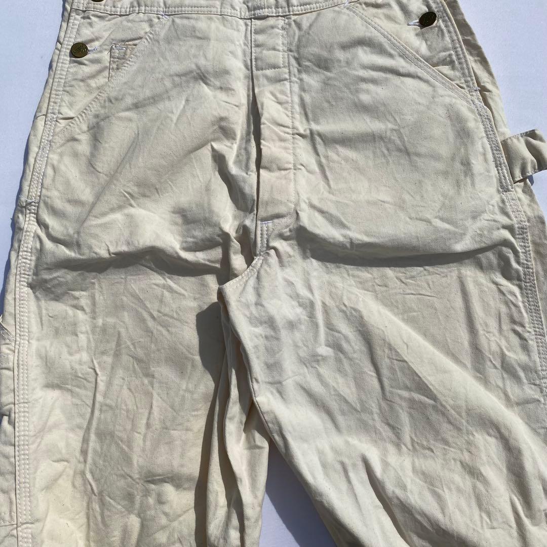 ス*ン様 90's pointer オーバーオール ホワイトキャンバス　w30