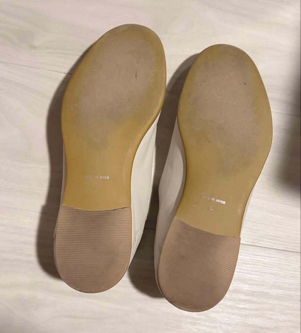 que shoes plain 革靴 プレーン ホワイト