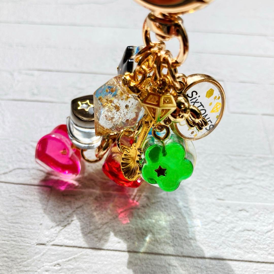 りんりんページ　名入れチャーム　レジンキーホルダー